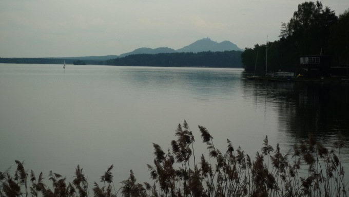 Máchovo jezero (v pozadí Bezděz)