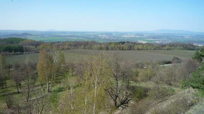 Výhled z Mužského na Ještěd (vpravo)